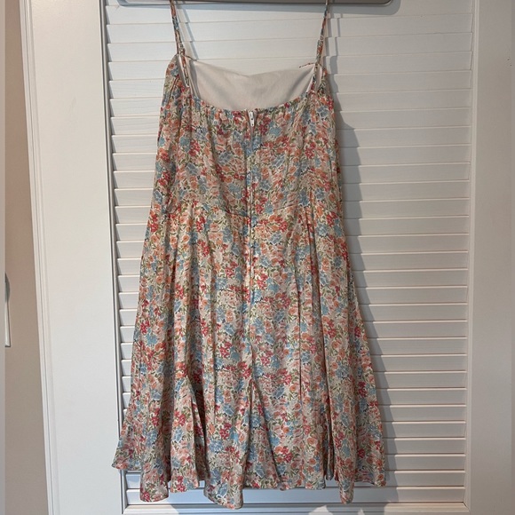 Blue Rain Short Floral Dress - Picture 2 of 3